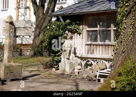 Dombauhütte è uno scalemasone specializzato nel restauro della Cattedrale di Ratisbona Foto Stock
