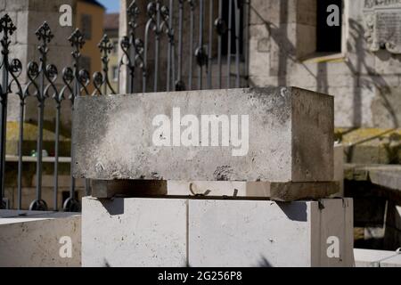 Dombauhütte è uno scalemasone specializzato nel restauro della Cattedrale di Ratisbona Foto Stock