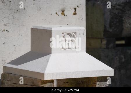 Dombauhütte è uno scalemasone specializzato nel restauro della Cattedrale di Ratisbona Foto Stock