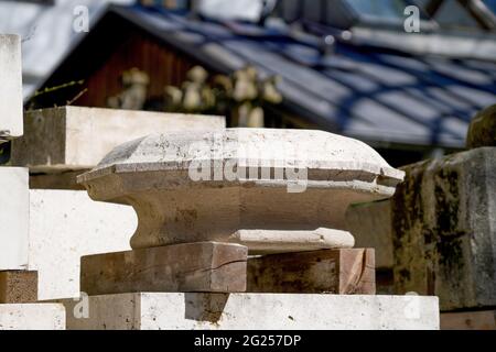 Dombauhütte è uno scalemasone specializzato nel restauro della Cattedrale di Ratisbona Foto Stock