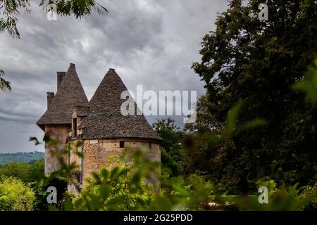 Castello di Losse, varie attrazioni, Francia Foto Stock