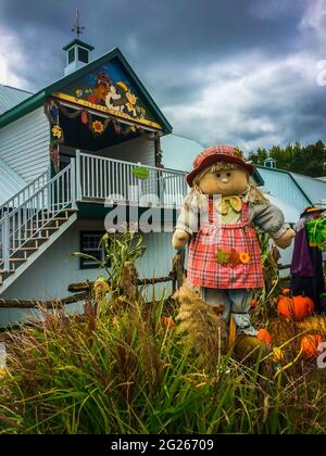 Granby, Canada, 2019 settembre, giardino presso il 'Verger Champetre'a bed and breakfast e fattoria nella provincia del Quebec Foto Stock