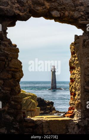 Faro Nividico attraverso le finestre Foto Stock