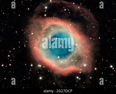 NGC 7293, The Helix Nebula. Foto Stock