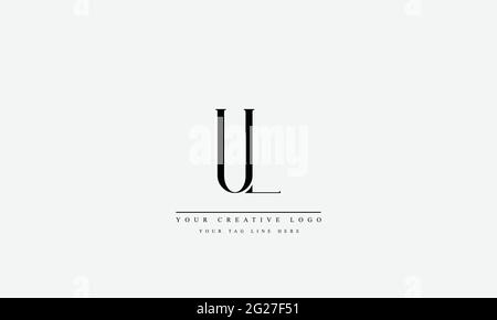 UL LU U U L modello monogramma con logo vettoriale astratto Illustrazione Vettoriale