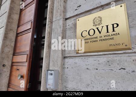 SEGNO DI COVIP. E' LA COMMISSIONE DI VIGILANZA SUI FONDI PENSIONE Foto Stock