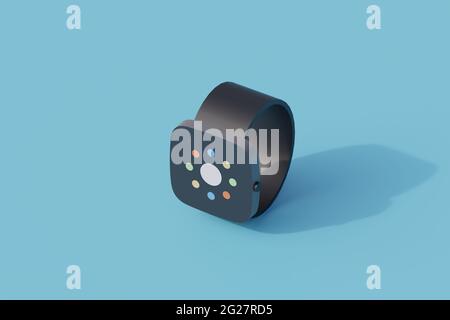 oggetto isolato singolo smart watch. rappresentazione grafica 3d isometrica Foto Stock