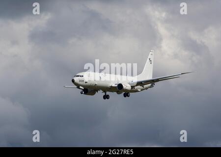 Una US Navy P-8A Poseidon. Foto Stock
