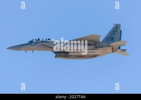 Una reale forza aerea Saudita F-15SA Sciopero Eagle. Foto Stock