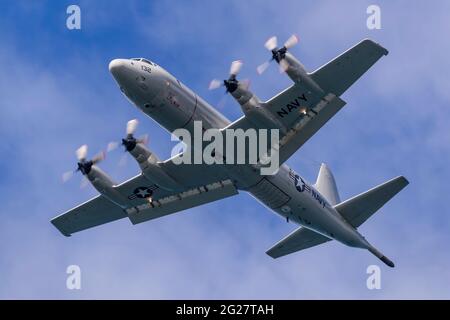 Un US Navy P-3C Orion aereo di pattuglia marittima. Foto Stock