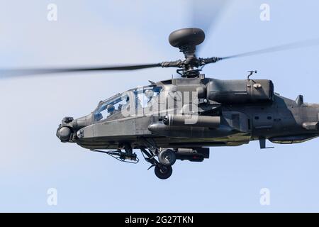 Un elicottero Apache WAH-64D dell'esercito britannico. Foto Stock