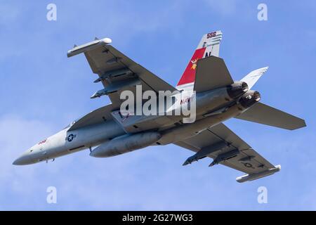 Una US Navy EA-18G Growler. Foto Stock
