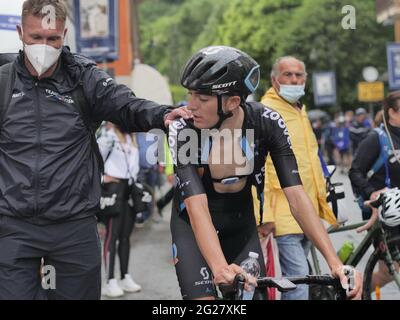 Giro d'Italia under 23 sei tappe a San Pellegrino Terme, Lombardia, Italia Foto Stock