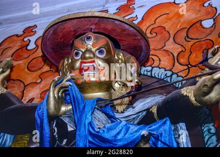 Tempio dei lama di Choijin, statua di Peremleijalba, Ulaanbataar, Mongolia Foto Stock