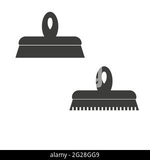 Coltello per stucco su sfondo bianco. Illustrazione vettoriale Illustrazione Vettoriale