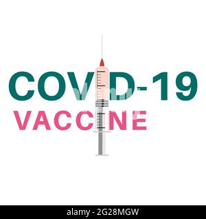 Disegno illustrativo del vaccino del virus corona. Illustrazione Vettoriale