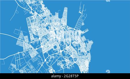 Città vettoriale urbana di Dammam, Arabia Saudita, Medio Oriente Illustrazione Vettoriale