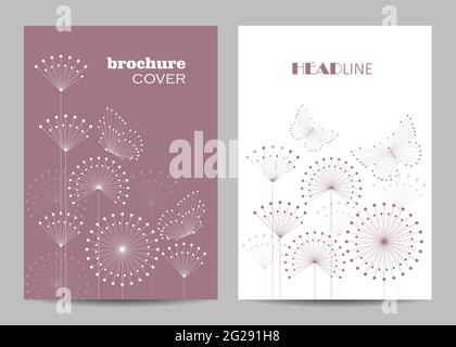 Modelli vettoriali per la copertina della brochure in formato A4. Illustrazione Vettoriale