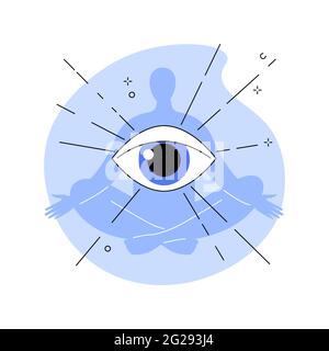 Illustrazione vettoriale del concetto astratto della nuova religione. Illustrazione Vettoriale