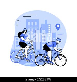 Illustrazione vettoriale del concetto astratto della bicicletta da strada. Illustrazione Vettoriale