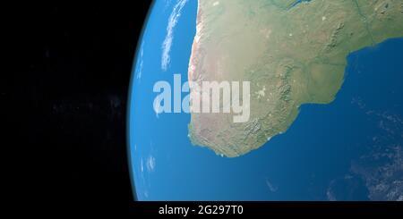 Capo di buona speranza nel pianeta terra vista aerea dallo spazio esterno Foto Stock