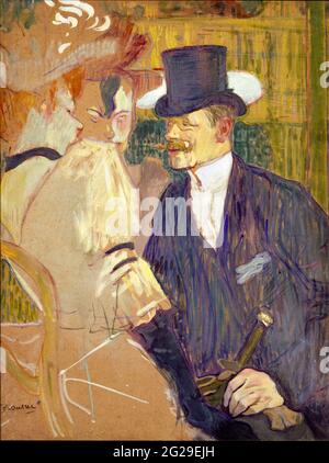 Toulouse-Lautrec pittura. "L'inglese (William Tom Warrener) al Moulin Rouge" di Henri de Toulouse-Lautrec (1864-1901), olio su cartone, 1892 Foto Stock