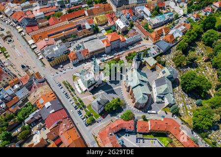 Centro della città di Banska Bystrica, Slovacchia Foto Stock