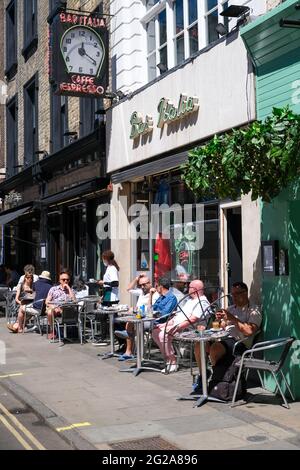 Bar Italia, Frith Street, Londra, Regno Unito Foto Stock