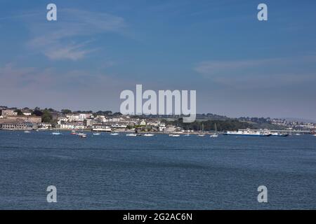 Torpoint e il traghetto, Cornovaglia, Inghilterra Foto Stock