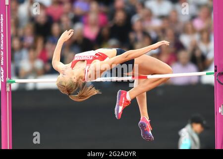 Michaela Hruba (Repubblica Ceca). High Jump Donne, finale. IAAF Athletics World Championships Londra 2017 Foto Stock