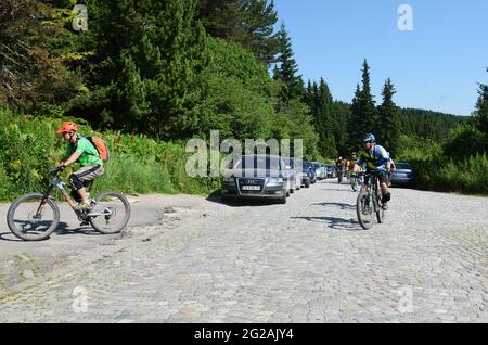 Escursioni sulla montagna Vitosha vicino Sofia, Bulgaria. Foto Stock