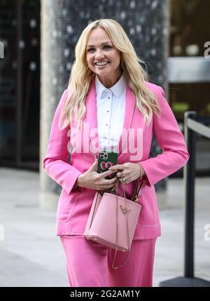 Londra, Regno Unito. 8 giugno 2021. Emma Bunton visto fuori dagli studi ITV a Londra Credit: SOPA Images Limited/Alamy Live News Foto Stock