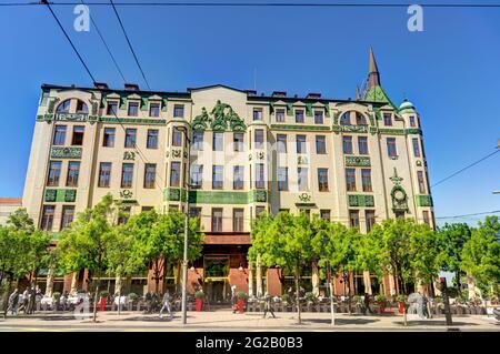 Punti di riferimento di Belgrado, immagine HDR Foto Stock