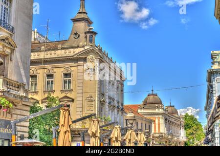 Punti di riferimento di Belgrado, immagine HDR Foto Stock