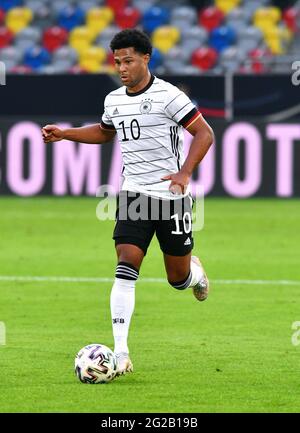 Test match per Euro 2020, Merkur-Spiel-Arena Düsseldorf: Germania - Lettonia 7:1; Serge Gnabry (GER) Foto Stock