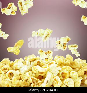 Popcorn dolce al caramello Foto Stock