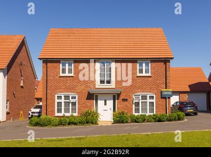 Staccata nuova costruzione casa. Essex. REGNO UNITO Foto Stock