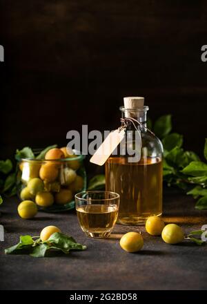 Liquore alla prugna Foto e Immagini Stock in Bianco e Nero - Alamy