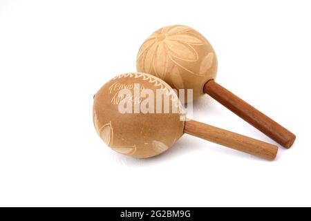 Maracas d'epoca di Trinidad e Tobago Foto Stock