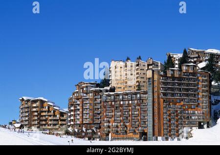 FRANCIA, ALTA SAVOIA (74) PAESE CHABLAIS TRA LA FRANCIA E LA SVIZZERA, LES PORTES DU SOLEIL, AVORIAZ SKI RESORT Foto Stock