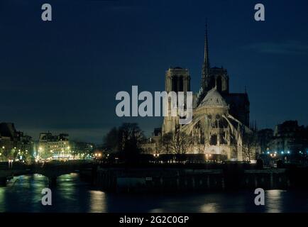 FRANCIA. PARIGI (75) 4E ARR. ILE DE LA CITE. CATTEDRALE DI NOTRE-DAME DE PARIS Foto Stock