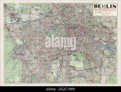 Mappa di Berlino, Mappa di Berlino, Stampa Berlino, Poster Berlino, piano Berlino, Berlino Poster, Berlino City, Berlino Art, Germania Mappa, Germania Mappa retrò Foto Stock