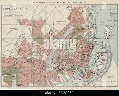 Mappa di Copenaghen, Mappa di Copenaghen, Stampa Copenaghen, Poster di Copenaghen, Mappe di Copenaghen, Copenhagen Art, Copenhagen Capital, Denmark Map, Danimarca Foto Stock