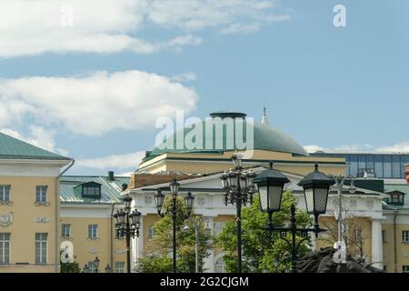 Piazza Manezhnaya a Mosca, Russia. Foto Stock