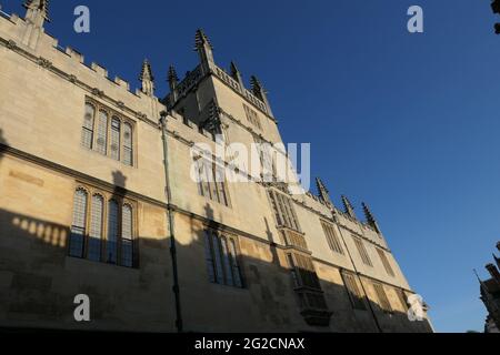 Oxford City Center, Oxford University un giorno a visitare Trinity Collage, Oxford attrazioni. Foto Stock