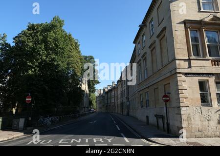 Oxford City Center, Oxford University un giorno a visitare Trinity Collage, Oxford attrazioni. Foto Stock