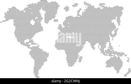 mappa del mondo punteggiata. Illustrazione vettoriale Illustrazione Vettoriale