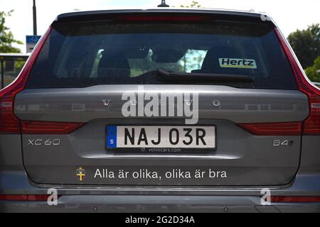 Kalmar, Svezia. 10 Giugno 2021. Sponsorcars in vista della amichevole il 10 giugno 2021 tra Svezia e Norvegia alla Guldfageln Arena di Kalmar, Svezia Credit: SPP Sport Press Photo. /Alamy Live News Foto Stock