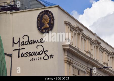 Madame Tussauds Exterior, Londra, Regno Unito, 10 giugno 2021. Foto Stock