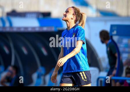 Ferrara, Italia. 10 Giugno 2021. Italia Donne vs Paesi Bassi, amichevole partita di calcio a Ferrara, Italia, Giugno 10 2021 Credit: Independent Photo Agency/Alamy Live News Foto Stock